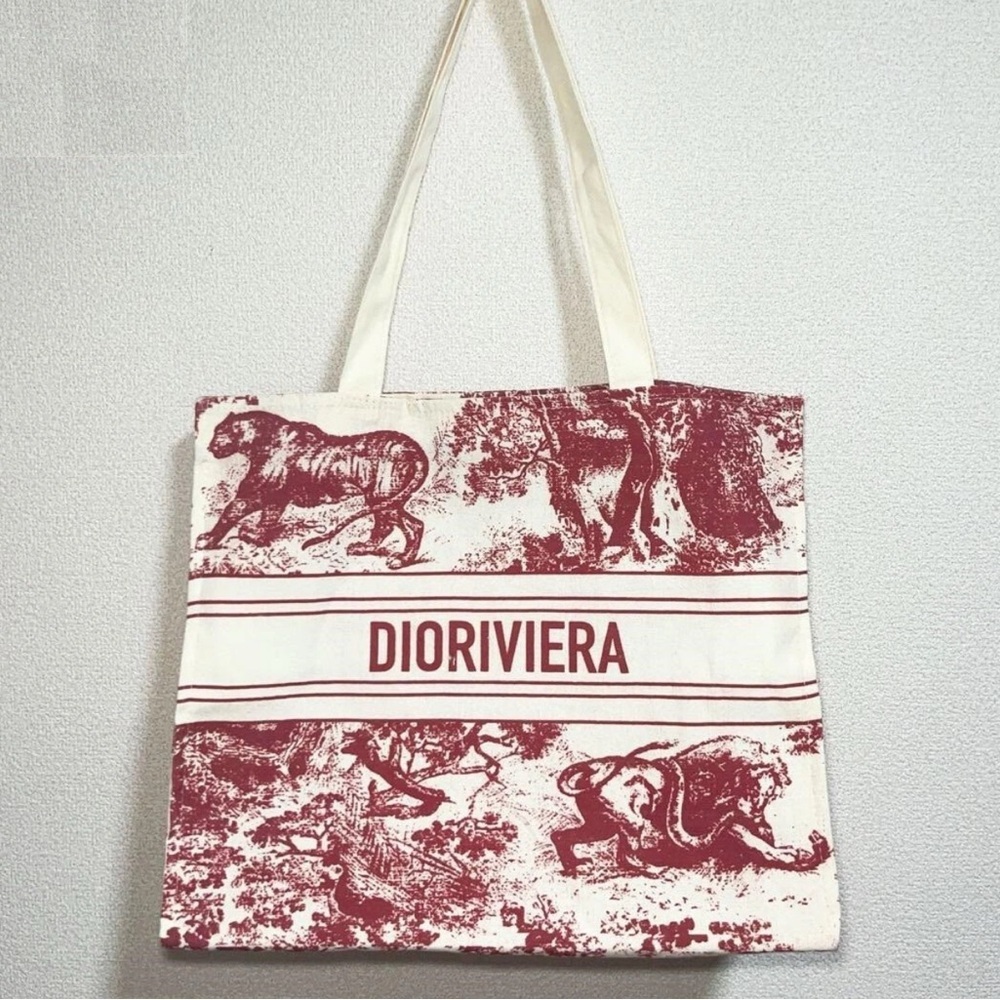 DIOR DIORIVIERA STRAW BOOK TOTE✨ GWP✨AuThEnTiC✨NEW ✨ - Picture 2 of 8